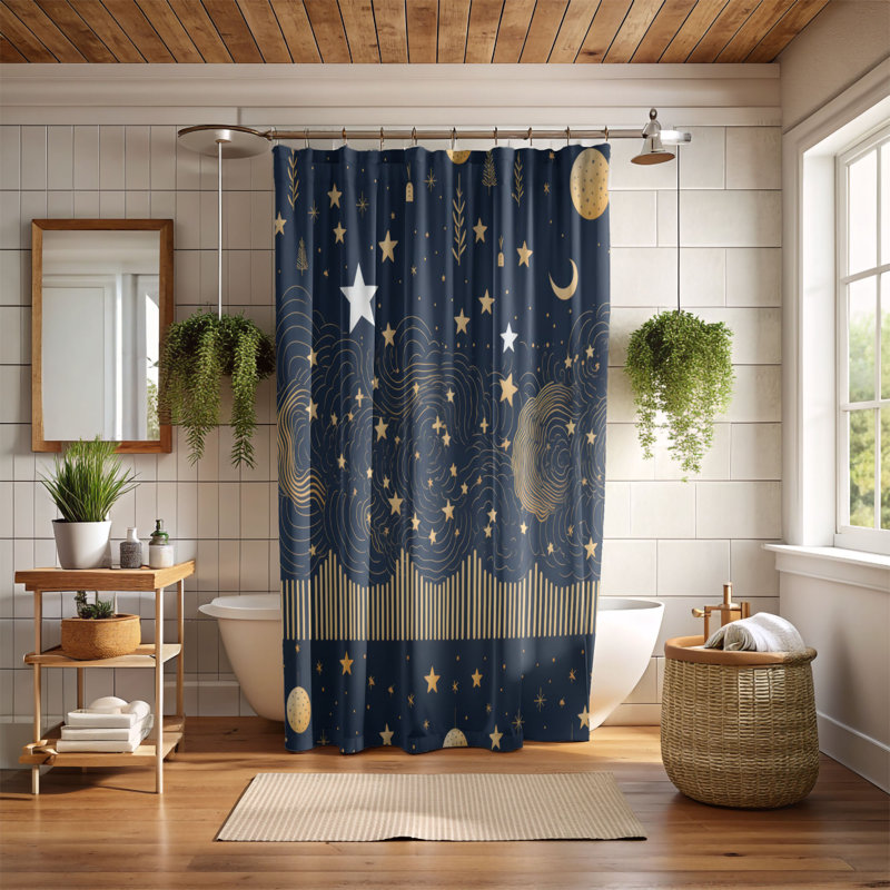 Rideau de douche Festive Twilight - Premium, H 74 po x l 71 po