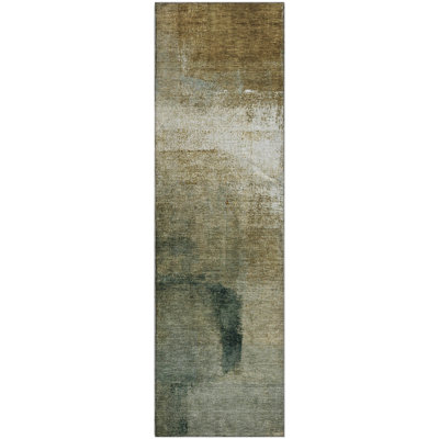Premium Machine Washable Prisco Brown Rug