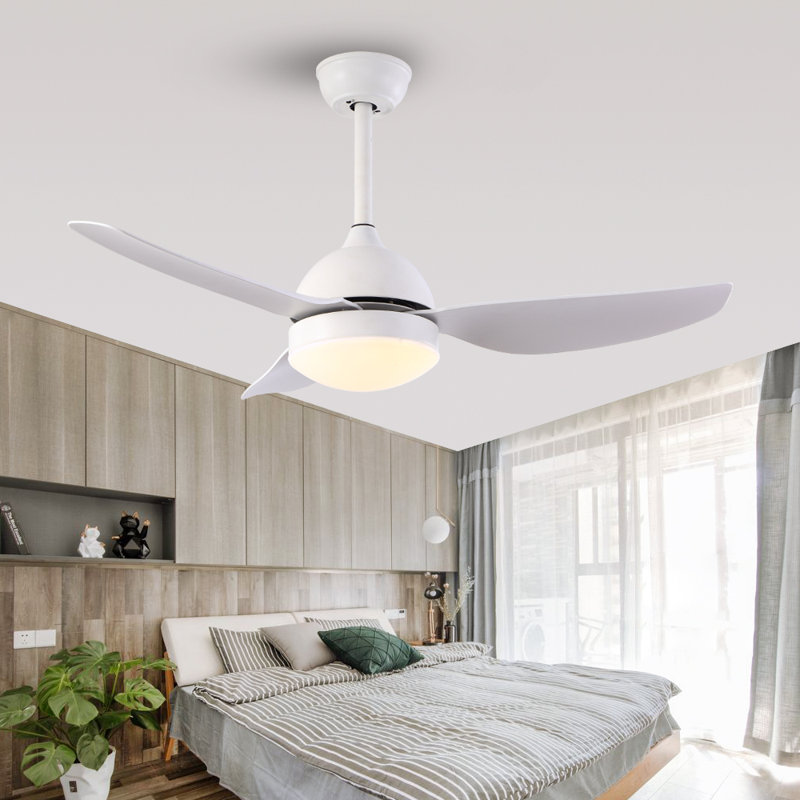 Ceiling Fan with LED Lights, White