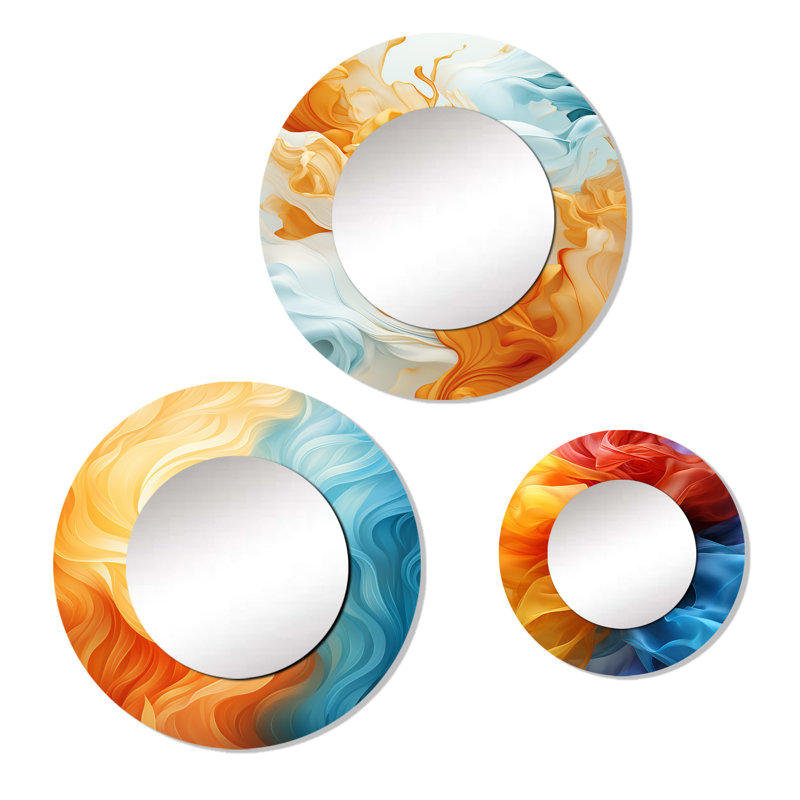 Miroir mural rond en aluminium Bort