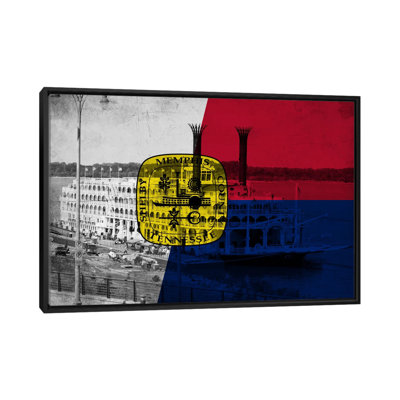 " Memphis, Tennessee Flag - Grunge River Boat Memphis Flyer " by ICanvas