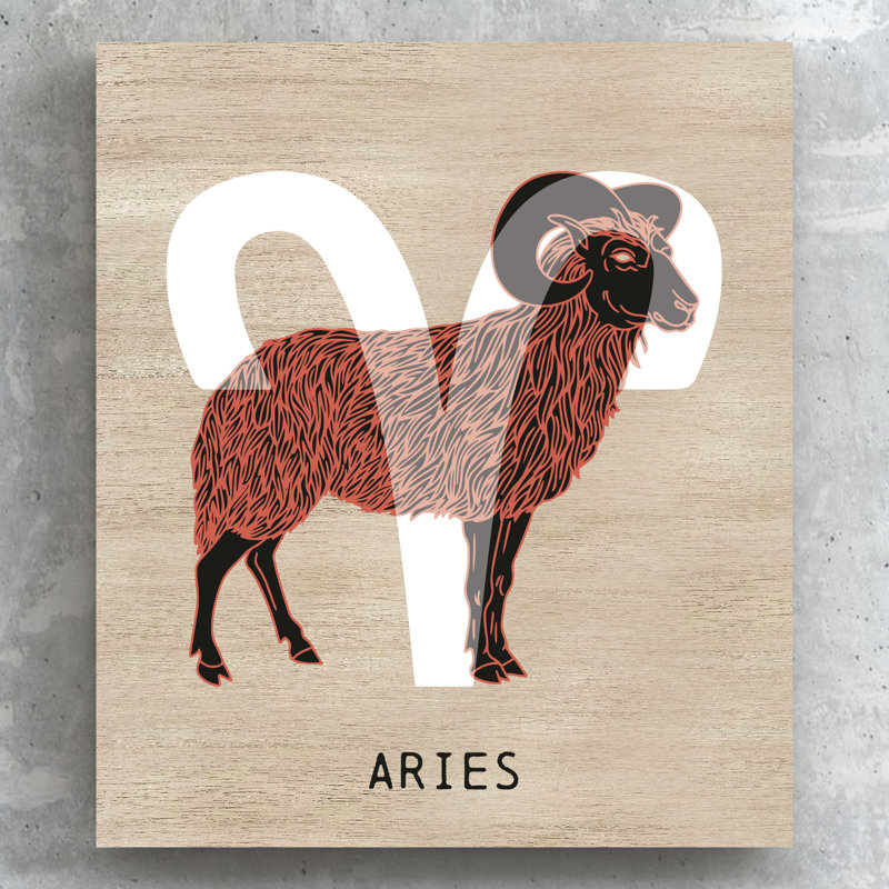 Kana Zodiac Aries - Print on Wood
