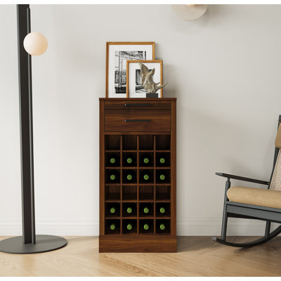 Armoire modulaire pour bar à vin et buffet avec rangement pour 24 bouteilles de vin