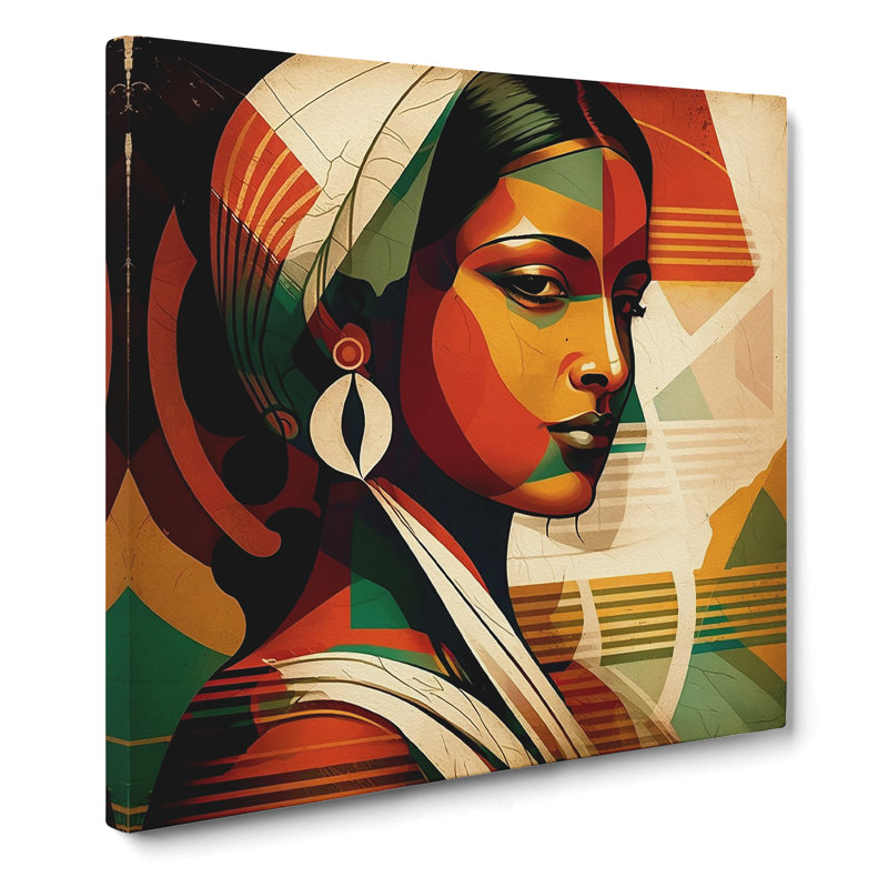 Indian Woman Constructivism - No Frame Print