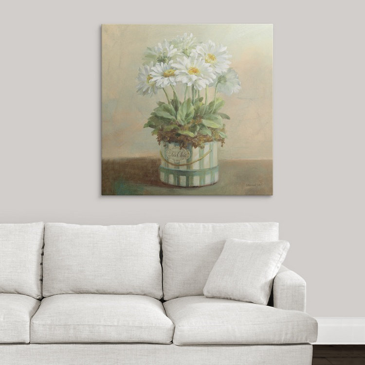 «Tres Chic Daisies», impression d'art graphique Danhui Nai, H 35 po x l 35 po x P 1,5 po, Toile