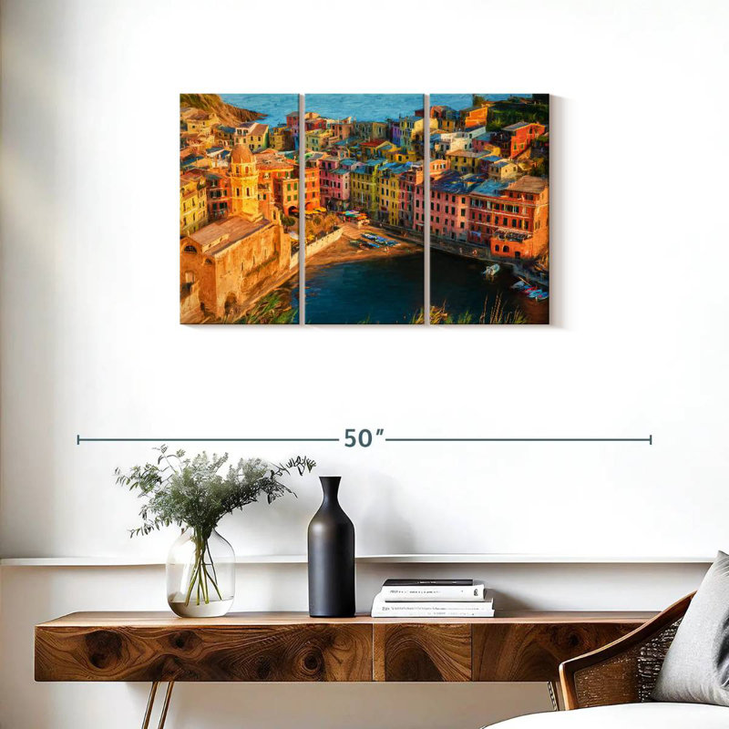 Gillard Vernazza incroyable dans les Cinque Terre, H 20 po x l 33 po