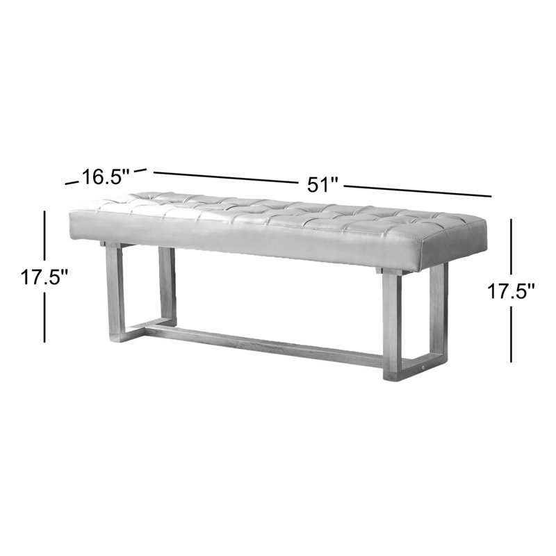 Banc en cuir véritable Smitt, Brun clair antique