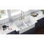 Ruvati 33 x 18 inch Fireclay Farmhouse Apron-Front Kitchen Sink Double Bowl - White