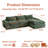 Balendin Boneless Feather Down L-Shaped Sectional Sofa, Apartment Couch with Ottoman,Modular-1506986618