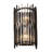 Park Row Wall Sconce - Matte Black/French Gold - 4.75"D x 8"W x 15.75"H