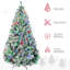 Grand haut sapin de Noël artificiel avec branches enneigées, 550 lumières DEL blanc chaud ou coloré, base en acier-1456353085