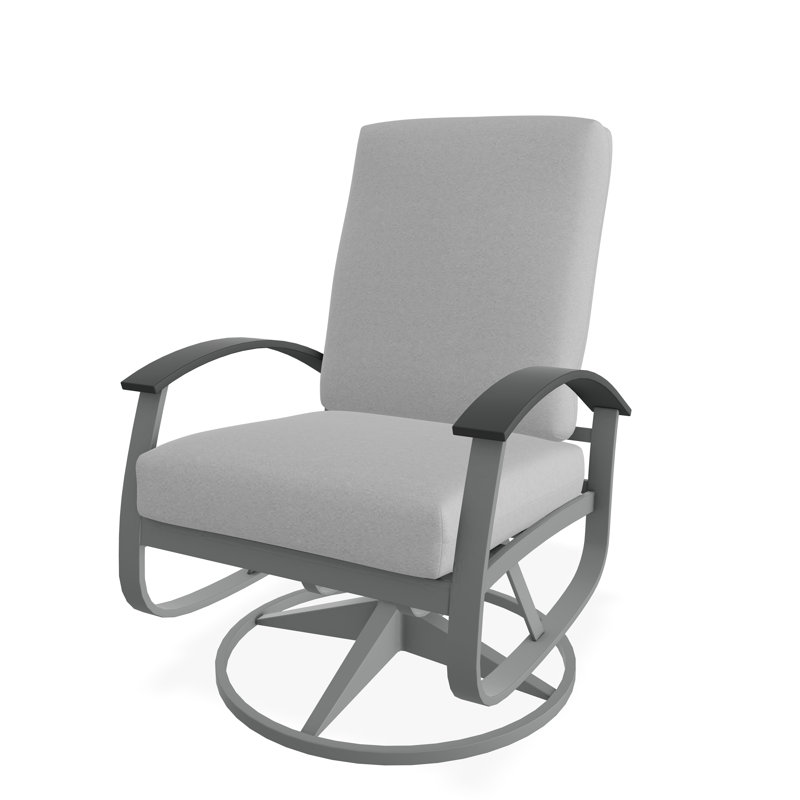 Belle Isle Outdoor Lounge Chair, Dazzle, Graphite