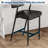 Bar Stools Set of 2, Tall Upholstered Chairs with Backrest & Footrest for Kitchen Island-1701330290