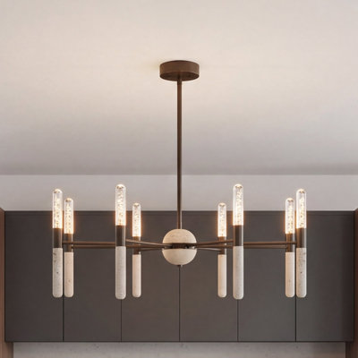 8-Light Chandelier in Mediterranean Bronze