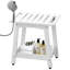 Banc de douche imperméable avec pieds réglables antidérapants, tabouret de douche en PEHD pour la douche intérieure, siège de salle de bain pour l'intérieur et l'extérieur-130489546