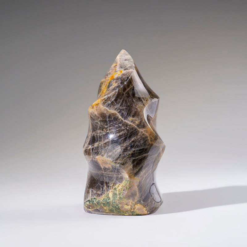 Genuine Polished Tan/Gray/Brown/White Moonstone Flame Freeform (1.7 Lbs)