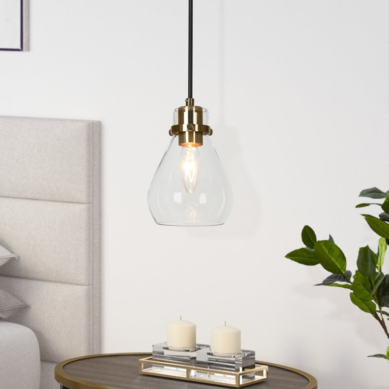 Mini-luminaire suspendu en forme de goutte 1 lumière Tèmesoal