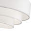 Très grand semi-encastré 4 lumières bronze avec abat-jour en tissu blanc cassé fabriqué à la main-672164012