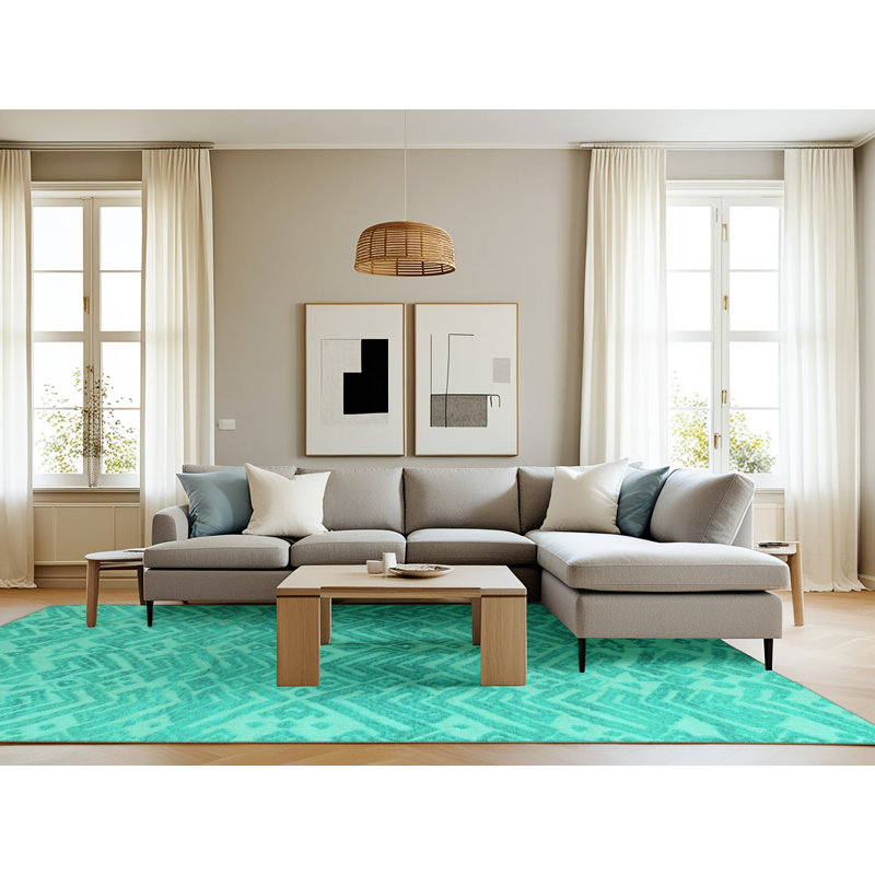 Mackena Performance Chevron Indoor Rug, Rectangle 8' x 12'