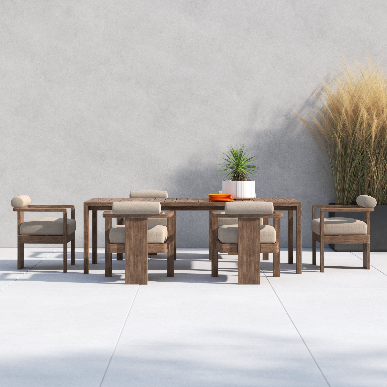 Norene 82" Patio Dining Set