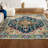 Brooklyn Geometric Medallion Blue/Beige Rug-1138058831