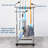 Floor standing cleaning tool rack stainless