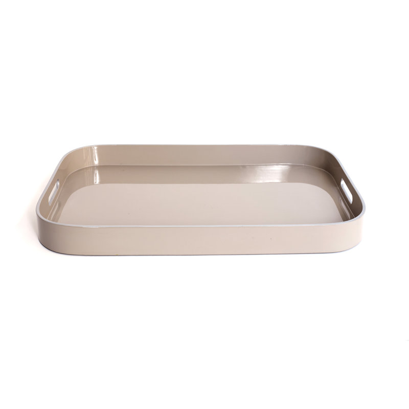 Lacquer Tray - White - Large, 2" H x 24" W x 12" D, White