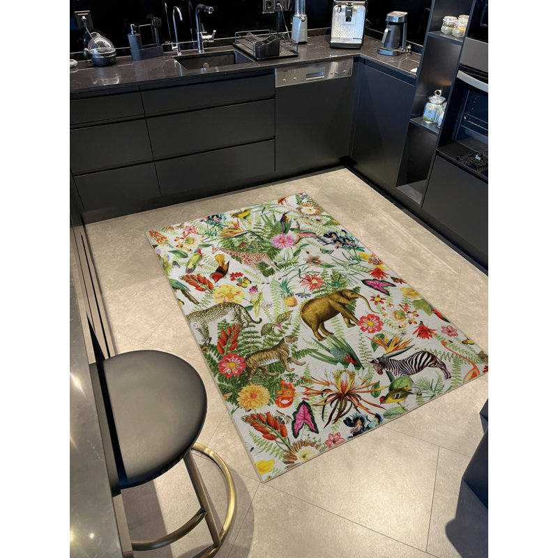Tapis rectangulaire Vittorina, Tapis de couloir 3 pi 4 po x 8 pi 3 po