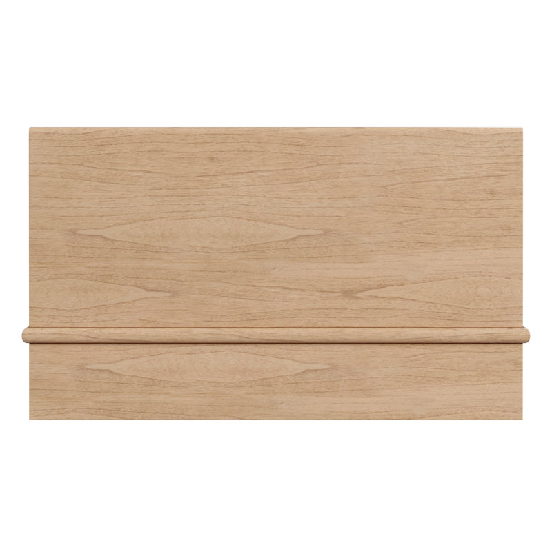 Soleil Wood Low Profile Platform Bed, Light Brown, Queen