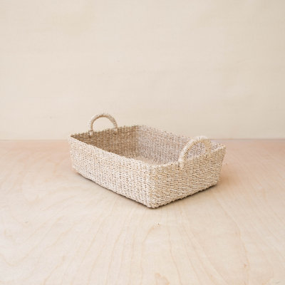Natural Rectangle Tray with Handles