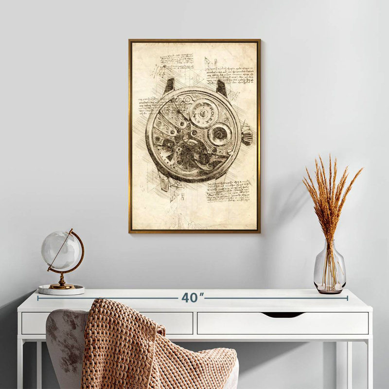 Vieille Rolex à l'intérieur, 17" x 25", Floating Frame Gold