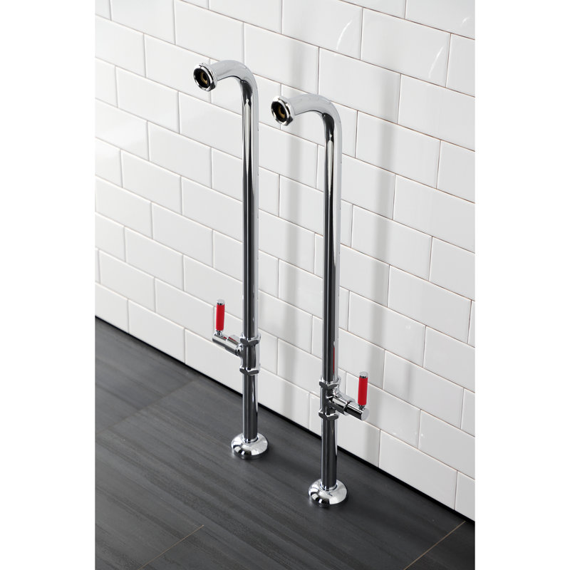 Kingston Brass Concord Freestanding Tub Supply Line, Polished Chrome