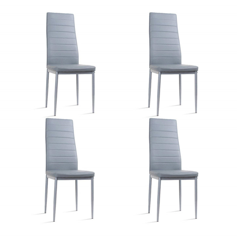Caniesha 4 - Person Dining Set, Gray, White