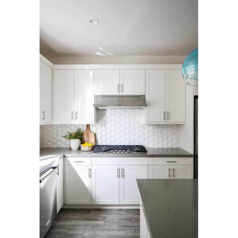 Hedron 4" x 5" Straight Edge Ceramic Singular Wall Tile, White