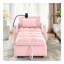 Canapé-lit convertible Canapé-lit Canapé-lit coulissant réglable Canapé-lit pliant multi-poches pour le salon Chambre à coucher Petit canapé-lit 3 en 1 (ROSE)