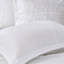Ensemble d'édredon à volants en microfibre 5 pièces blanc-122118619