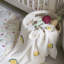 Clementine Lemon Embroidered Knit Baby Blanket