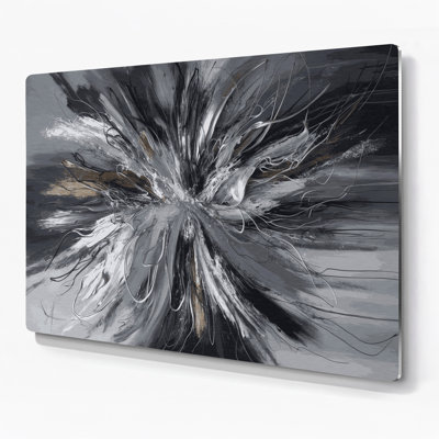 Lyrical Abstraction 44 Gray Metal Wall Art