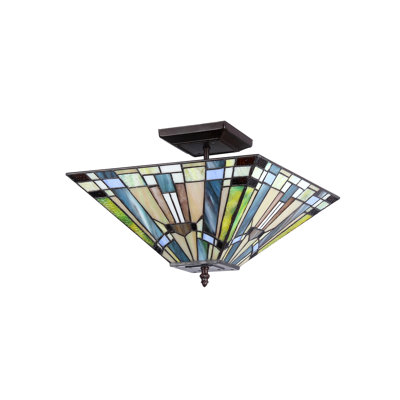 Charlotte Glass Semi Flush Mount
