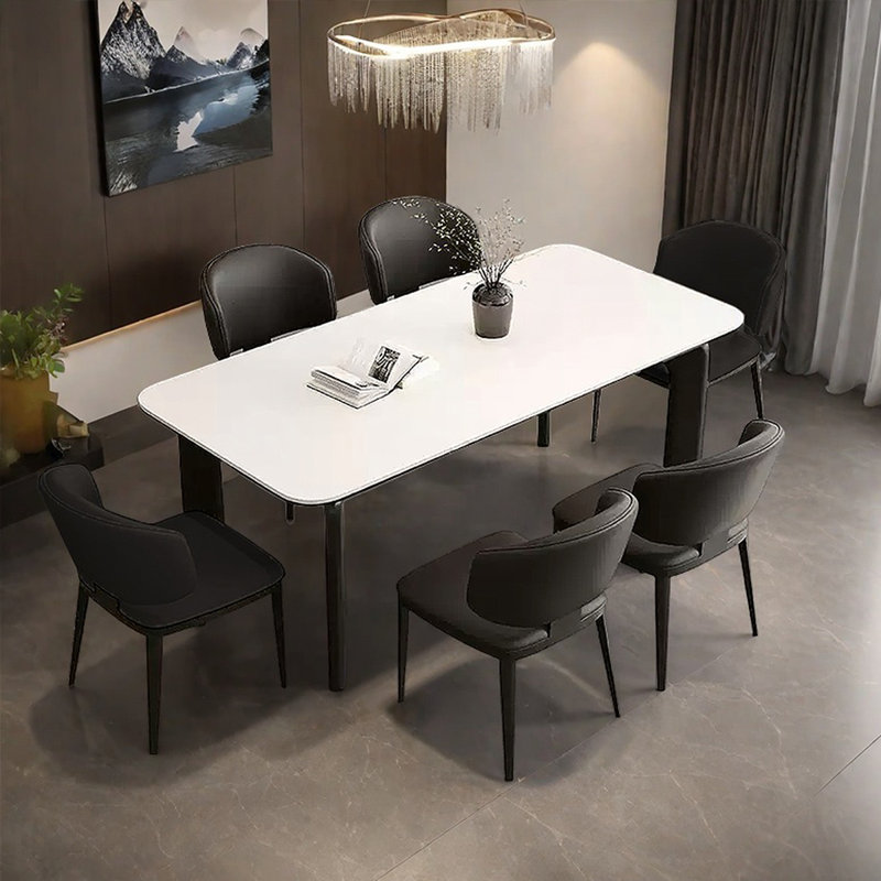 Table rectangulaire rectangulaire simple et luxueuse, H 29,53 po x L 63 po x l 31,5 po