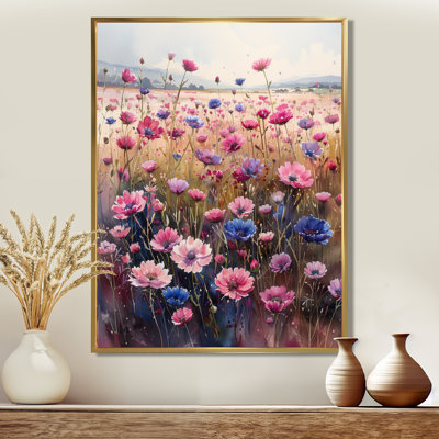 «Blue Blue Spring Cornflowers Field IV» - impression d'art mural bleuets