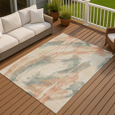 Tapis abstrait lavable à la machine intérieur / extérieur ACN3036