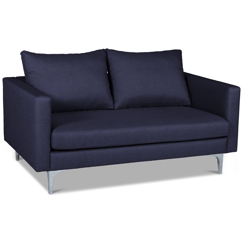 Reber 2 Seater Loveseat, Navy Polyester