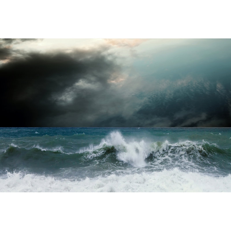 View Of Storm Seascape by Yuran-78 - Wrapped Canvas Print, 20cm H x 30cm W x 3.8cm D