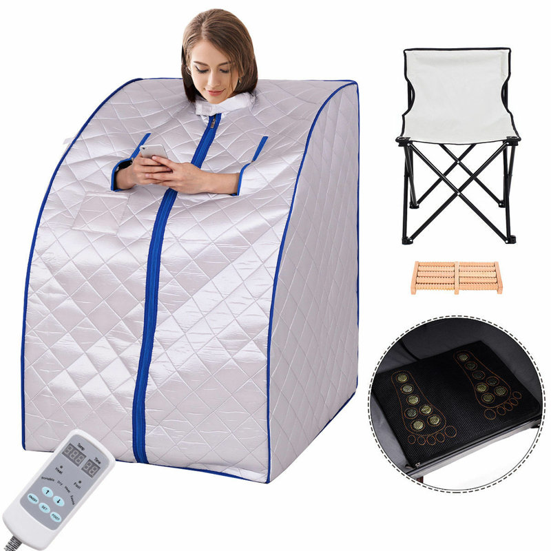 Symple Stuff Hibbler Indoor Portable FAR Infrared Sauna with Remote Control