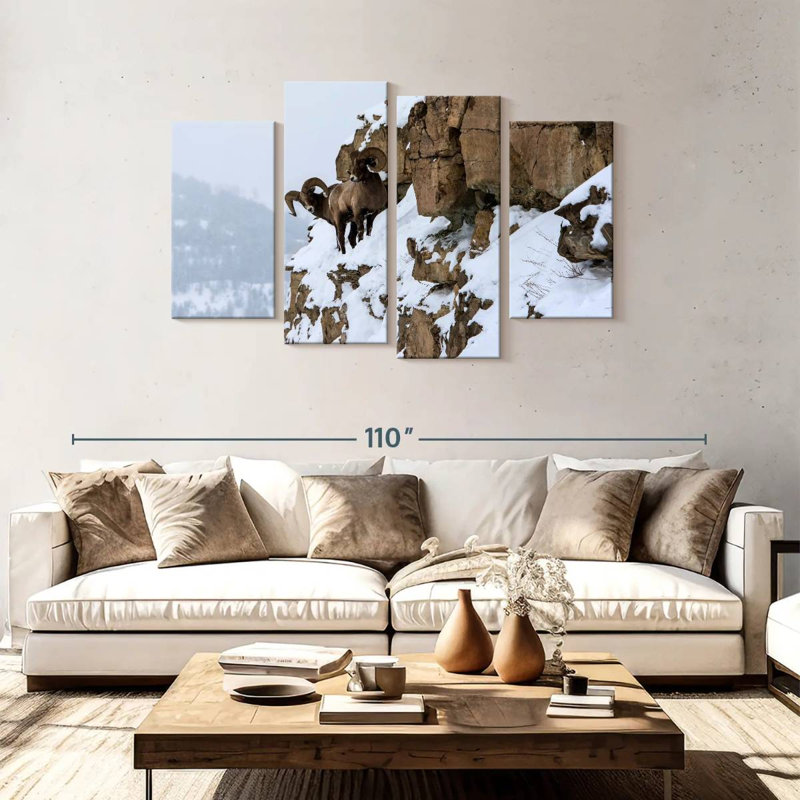 Brampt Winter Bighorn Sheep, 48" H x 75" W