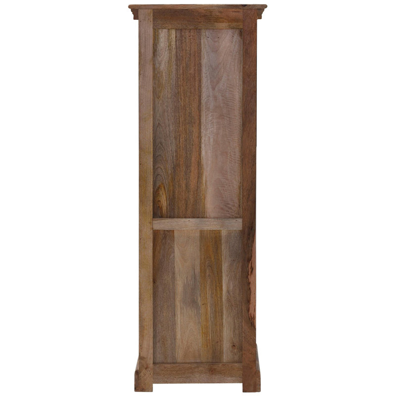 Graham Solid Wood Floor Wine Bottle Rack in Brown