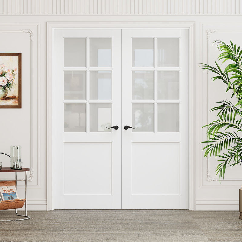 Porte de garde-manger 6 portes Lite, 60 po x 80 po, Blanc