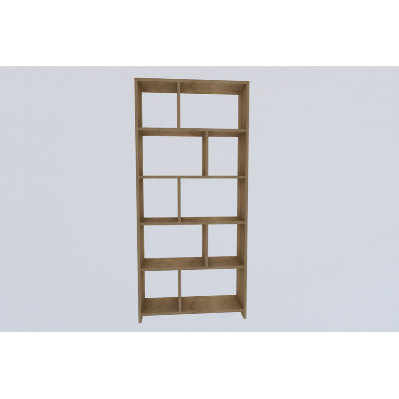Elegant Sapphire Bookshelf, 27.6 x 63.7 x 8.7 inches | 100% Melamine Coated Particle Board, Thickness: 0.7 inches | Wall-Mountable, Multiple Shelves for Extra Storage | Modern Design for Home or Office