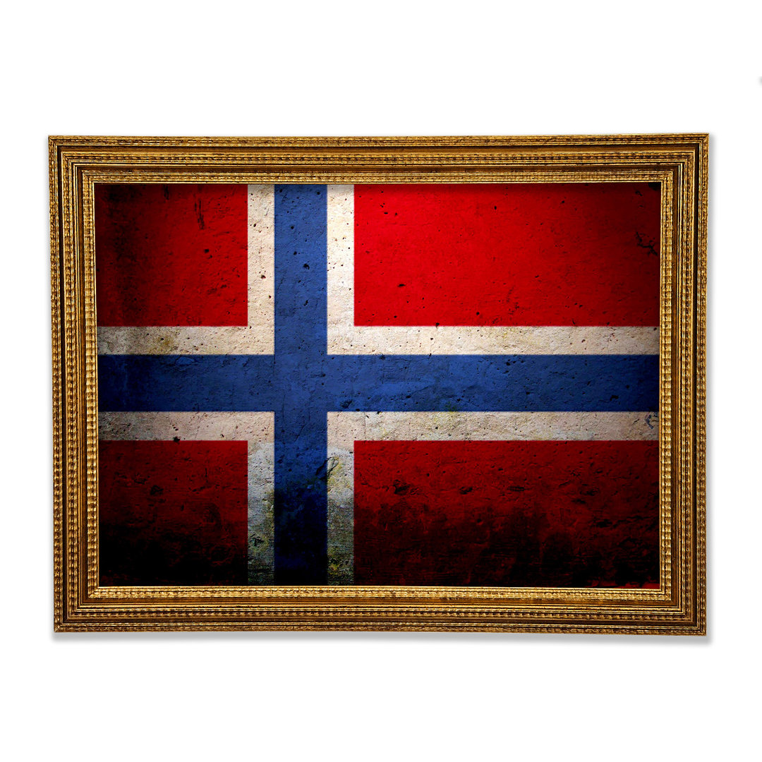 Norwegen Flagge - Druck